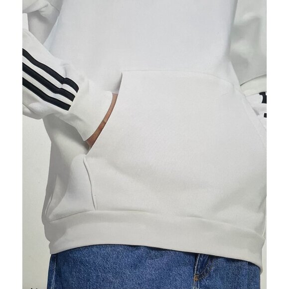adidas Men's Essentials 3-Stripes Linear Logo Pullover Hoodie Large - Picture 2 of 16